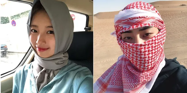 Foto Bintang Korea Saat Memakai Kerudung atau Sorban, dari Suzy, Song Hye Kyo Sampai Sehun EXO