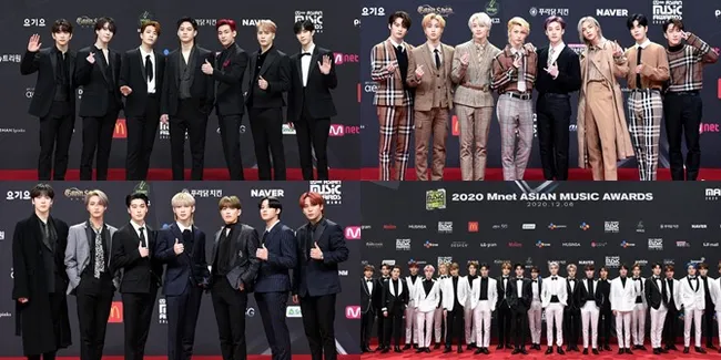 Foto Boyband Ganteng di Red Carpet 2020 MAMA, NCT Bak Satu Kelas - MONSTA X Kocak
