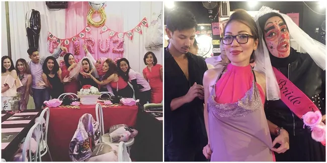 FOTO: Bridal Shower, Wajah Cantik Fairuz A Rafiq Dicorat-Coret!