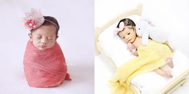 FOTO: Cute! Pemotretan Newborn Baby Qiandra Putri Ryana Dea
