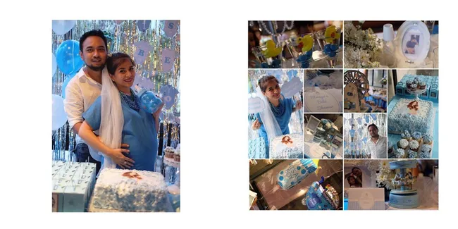 FOTO: Dekor Pesta Baby Shower Meriah Meisya Siregar, Serba Biru!