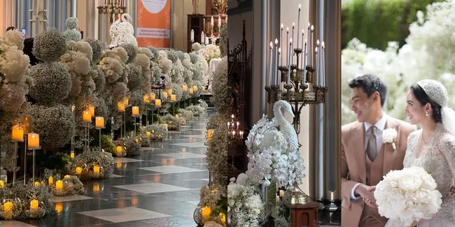 FOTO Dekorasi Venue Pemberkatan Nikah Chelsea Islan, Penuh Bunga Berhias Anggrek Mahal