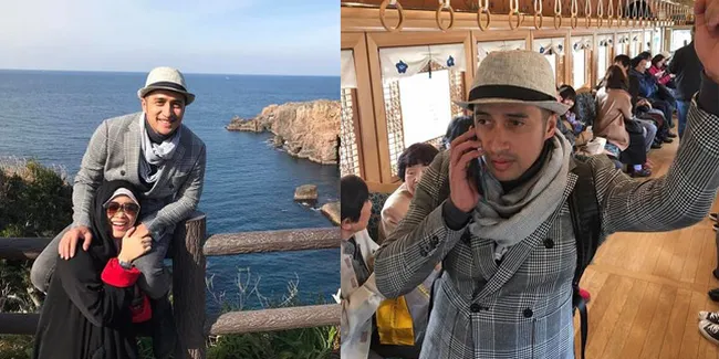 FOTO: Ditemani Istri Tercinta, Irfan Hakim Liburan Seru di Jepang