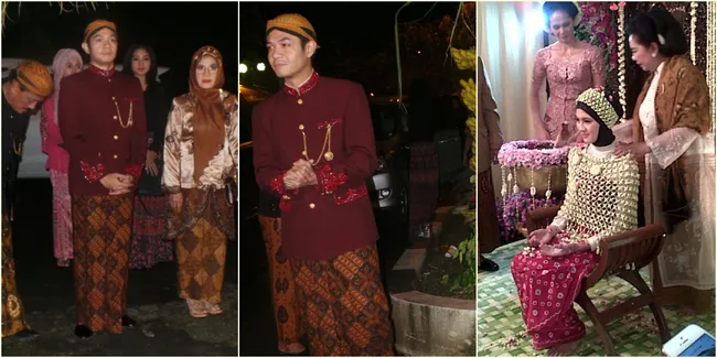 Foto Dude Harlino Tampan Dengan Beskap Usai Midodareni