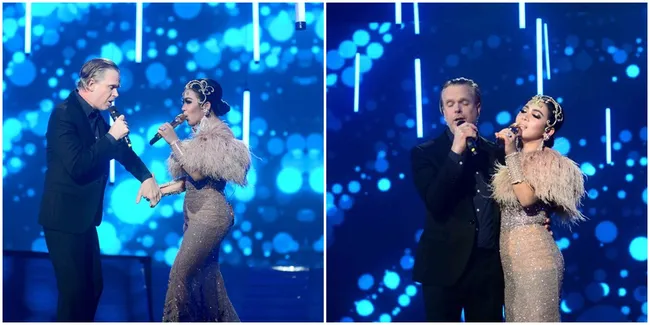 FOTO: Duet Mesra Syahrini dan Rick Price di HUT Indosiar