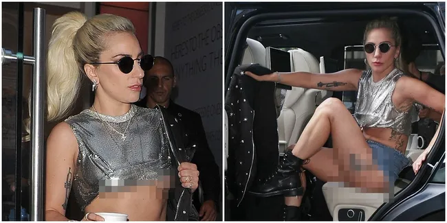 FOTO: Ekspos Underboob & Hotpants Super Mini, Lady Gaga Hot Abis