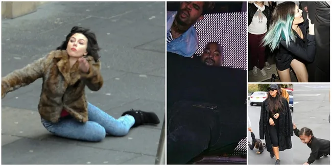 FOTO Ekspresi Seleb Detik-Detik Sebelum Jatuh, Kasihan Atau Lucu?