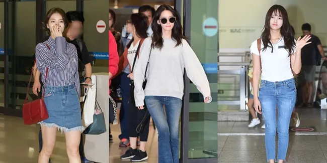 FOTO: Fashion Airport Aktris Cantik Drama Korea, Simple Lovely