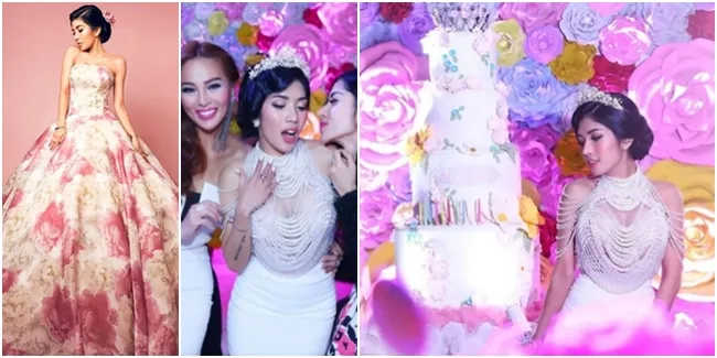 Foto-Foto Pesta Ultah Giska Dmelia, Mewah Bergaya Bak Sosialita