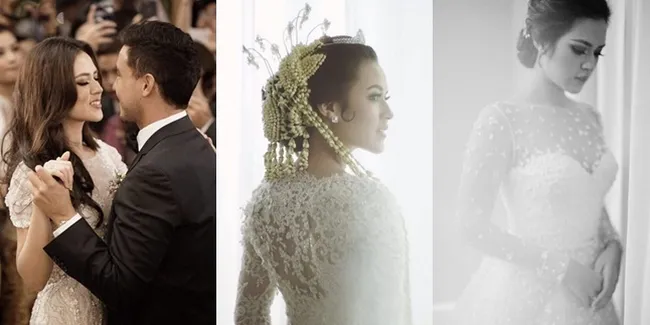 FOTO Ganti 3 Busana, Begini Pesona Cantik Raisa di Hari Penikahan