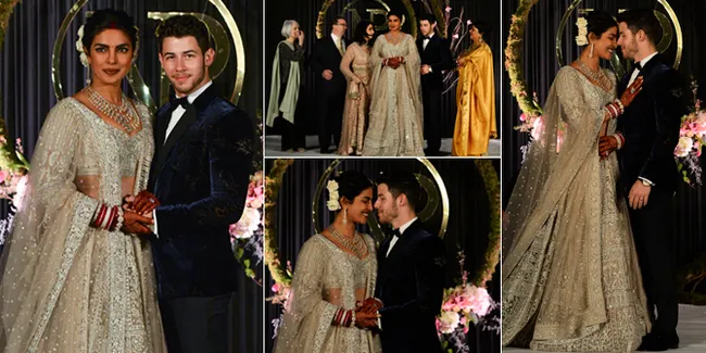 FOTO: Gaun Cantik Priyanka Chopra & Kemesraan di Pesta Resepsi