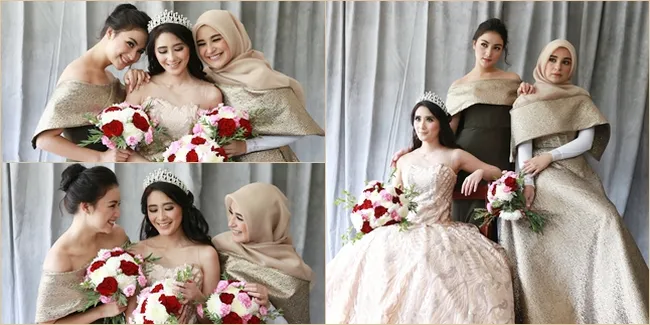 FOTO Gaun Emas Princess Shireen & Citra Jadi Bridesmaid Ryana Dea