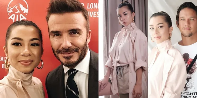 FOTO: Gaya Cantik Jennifer Bachdim Ketika Jumpa David Beckham