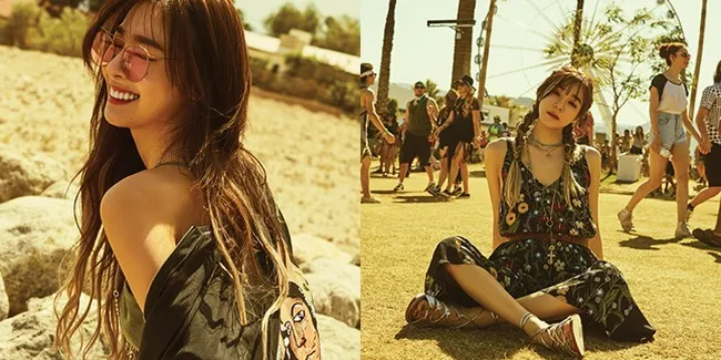FOTO Gaya Kece Tiffany SNSD Saat Pemotretan di Festival Coachella
