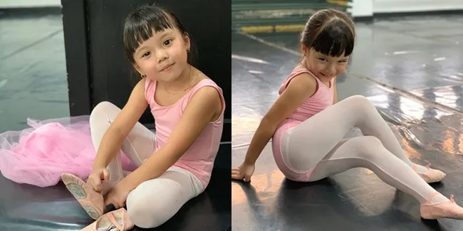FOTO: Gaya Lucu & Menggemaskan Gempi Saat Latihan Balet, Gelantungan di Tiang