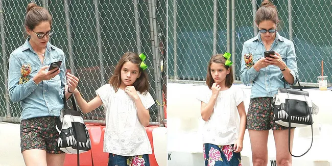 FOTO: Girls Day Out! Suri Cruise Jalan-Jalan Bareng Katie Holmes