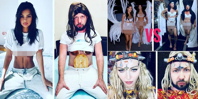 FOTO: Jadi Madonna - Kim K, Parodi Mirip Artis Ini Bikin Ngakak!