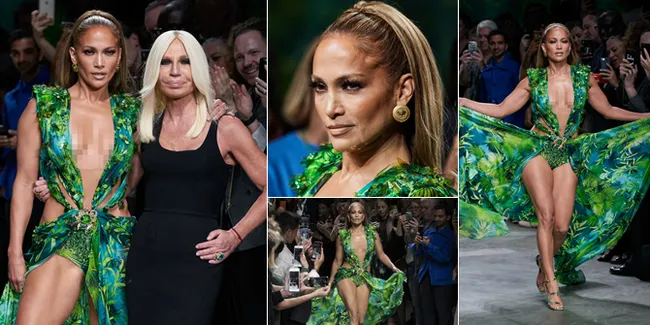FOTO: Jennifer Lopez di Runway Versace, Tetap Cantik di Usia Setengah Abad