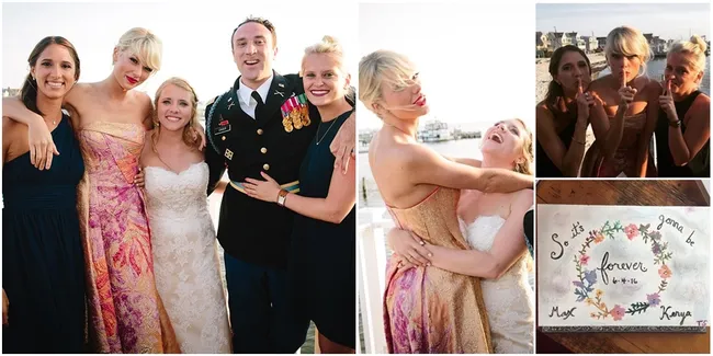 FOTO: Kado - Nyanyi, Taylor Swift Beri Kejutan di Nikahan Fansnya