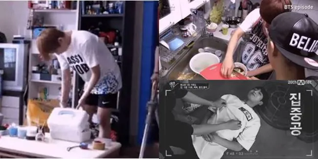 FOTO: Kebiasaan Unik yang dilakukan BTS di Dorm, Santai dan Merakyat