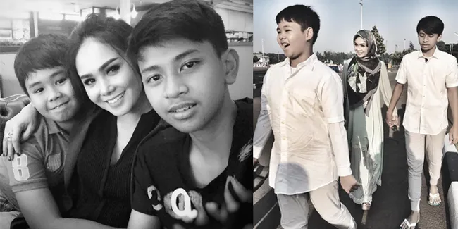 FOTO: Kedekatan Manis Yuni Shara Dengan 2 Jagoan Remajanya