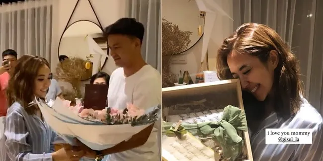 Foto Kejutan Ultah Gisella Anastasia yang Ke-30, Peluk Cium dari Wijin Hingga Ucapan Manis Gempi