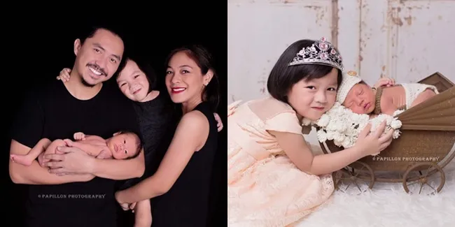 FOTO: Keluarga Bahagia Omesh, Anak Pertama Jealous Sama Adik