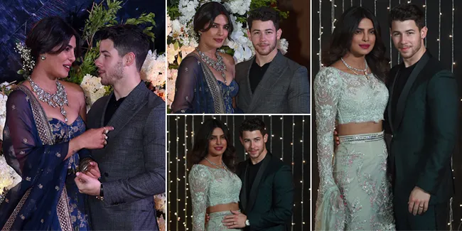 FOTO: Kemesraan Nick Jonas & Priyanka Chopra di Pesta Resepsi