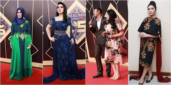 FOTO Cantik! Gaun Mewah Seleb Penuh Warna di Red Carpet Ultah MNC
