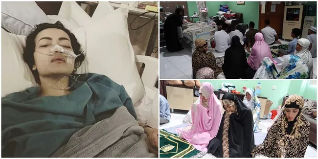 FOTO: Kondisi Julia Perez Masih Drop, Keluarga Adakan Pengajian