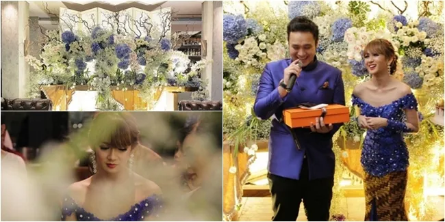 FOTO: Lamaran Romantis Gilang Dirga & Adiez, Penuh Bunga Cantik!