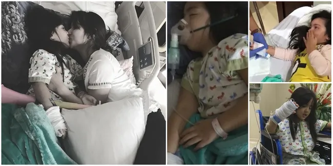 FOTO: Lemas di RS, Mikhayla Diinfus & Pakai Alat Bantu Pernafasan