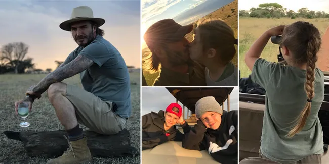 FOTO: Liburan Eksotis David Beckham & Anak-Anaknya di Afrika