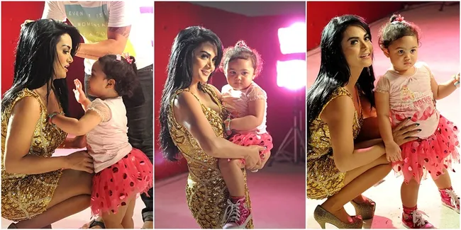 Foto Lucunya Amora Putri Krisdayanti Saat Ikut Syuting Video Klip