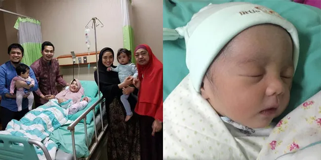 FOTO: Manis! Cholidi Asadil Temani Istri Lahirkan Bayi Cantik