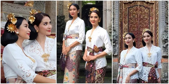 FOTO: Maudy Koesnaedi - Happy Salma Kompak Cantik Berpakaian Bali