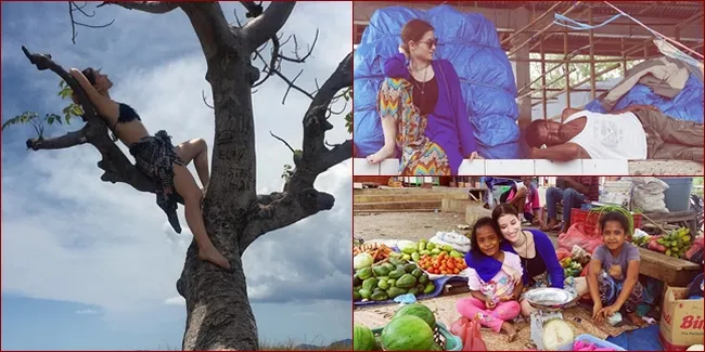 FOTO: Millane Fernandez di Flores, Menyatu Dengan Penduduk Lokal