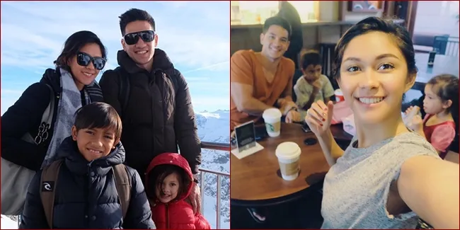 FOTO: Momen Hangat Andrew White, Nana Mirdad dan Kedua Anaknya