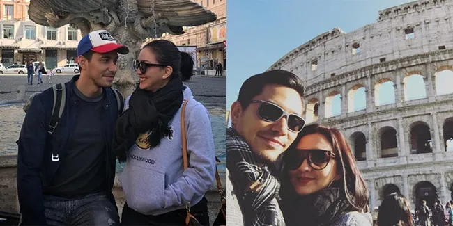 FOTO Momen Liburan Mesra Darius Sinathrya & Donna Agnesia di Roma
