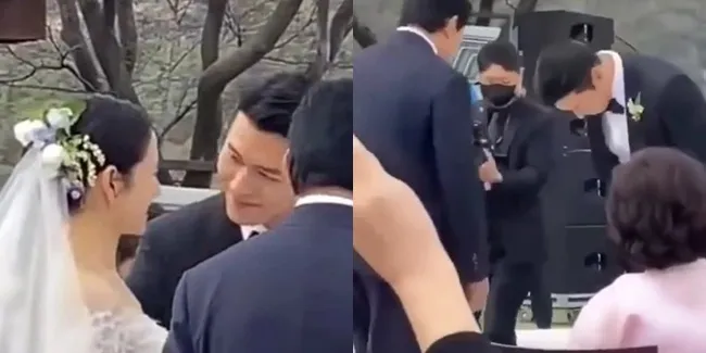 Foto Momen Temu Pengantin Hyun Bin dan Son Ye Jin, Sopan Banget di Depan Mertua - Bikin Baper Tamu Undangan