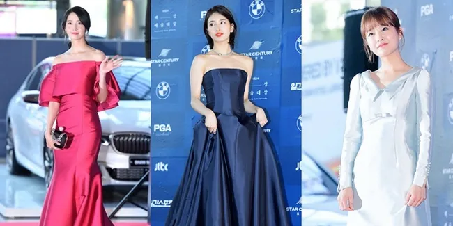 FOTO: Parade Aktris Korea Dalam Balutan Dress Cantik di Baeksang