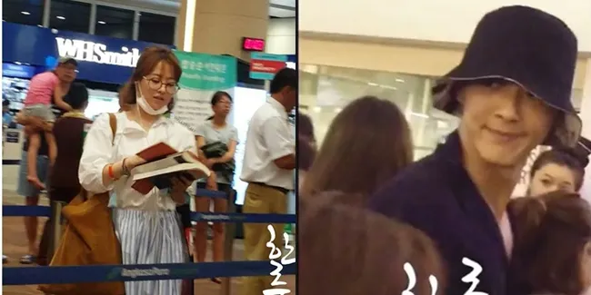 FOTO: Park Bo Young & Ji Soo Barengan di Bandara Tinggalkan Bali