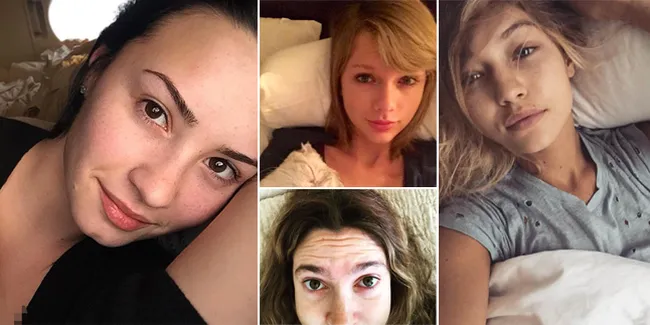 FOTO: Penampakan Wajah Asli Artis Hollywood Waktu Bangun Tidur