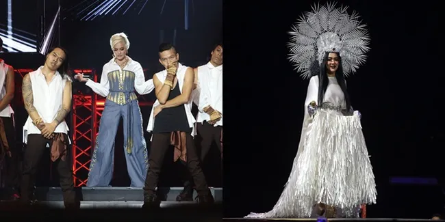 FOTO: Penampilan Kece Agnez Mo - Syahrini di Acara HUT Global TV 