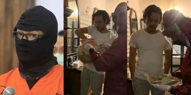 Foto Penangkapan Dwi Sasono di Rumahnya, Tanpa Perlawanan - Ganja Disimpan di Dalam Guci