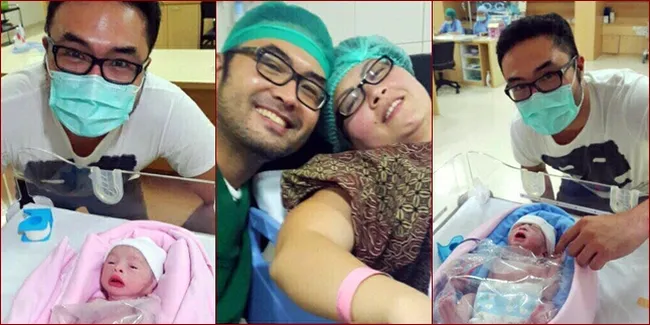 FOTO: Penantian 8 Tahun, Cynthia Lamusu Lahirkan Bayi Kembar!