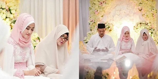 FOTO: Pengajian Lisya Nurrahmi, Cantik Dalam Balutan Hijab Pink