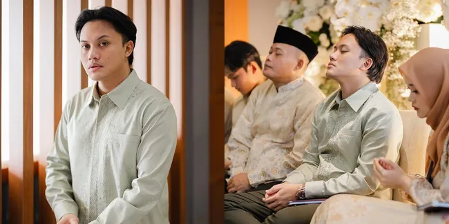 Foto Pengajian Rizky Febian Jelang Pernikahan dengan Mahalini, Diwarnai Tangis Haru - Adik Azam Juga Ikut