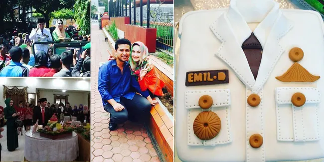 FOTO: Penuh Kue di Acara Ultah Emil Dardak, Suami Arumi Bachsin