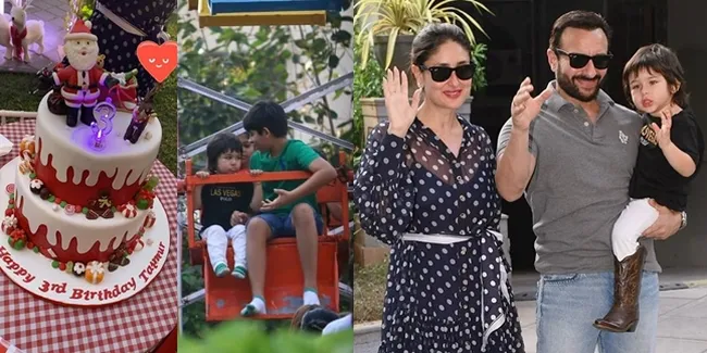 FOTO Perayaan Ulang Tahun Taimur Ali Khan yang ke-3, Kareena Kapoor Bikin Pasar Malam Mini di Mumbai